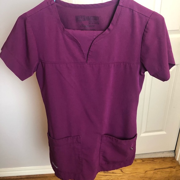 Grey's Anatomy Tops - Greys Anatomy Maroon Scrub Set